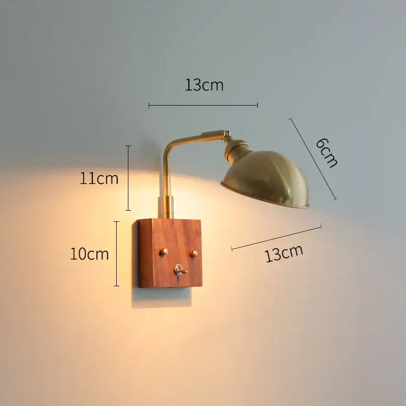 Modern brass and ribbed clear glass wall lights bedroom sconce
