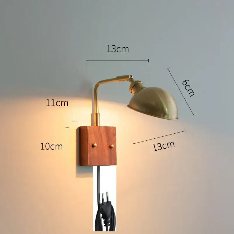 Modern brass and ribbed clear glass wall lights bedroom sconce