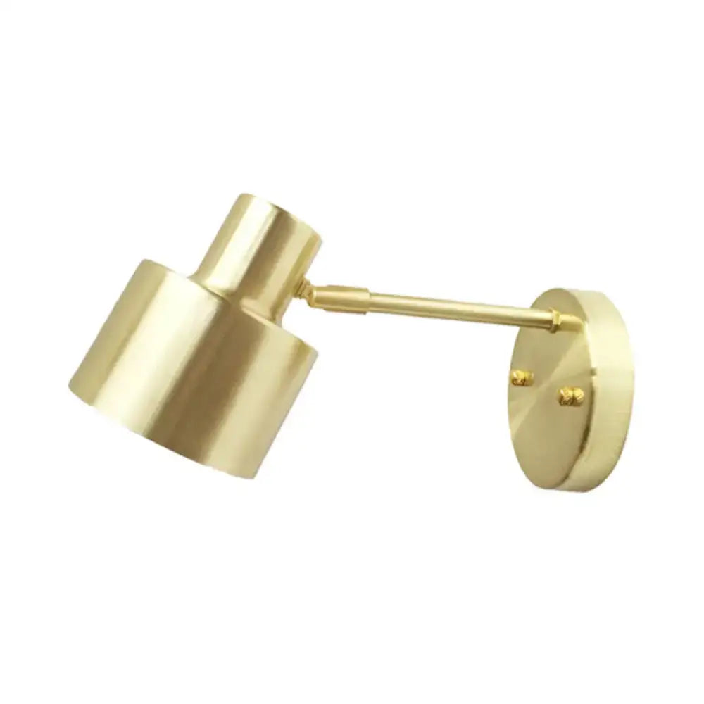 Modern brass grenade shade wall light – corridor adjustable arm sconce