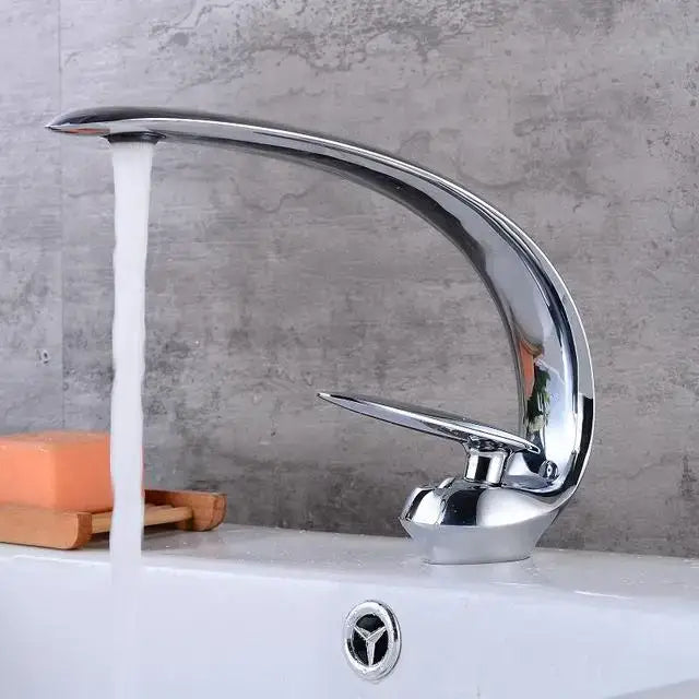 DecorBites™ Brushed Gold Basin Faucet - Single Handle Bathroom Sink Faucet