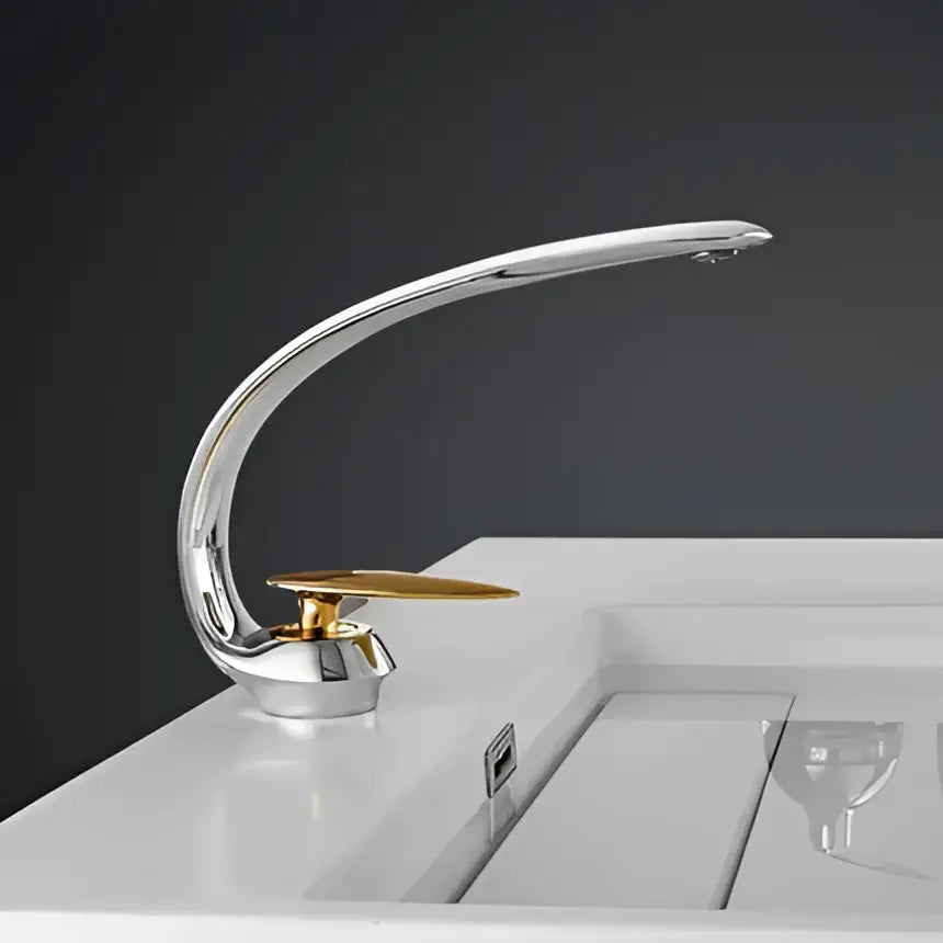 DecorBites™ Brushed Gold Basin Faucet - Single Handle Bathroom Sink Faucet