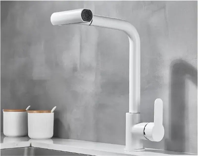 DecorBites™ Gray Waterfall Kitchen Faucet Swivel Pull Out Sink Tap Single Hole