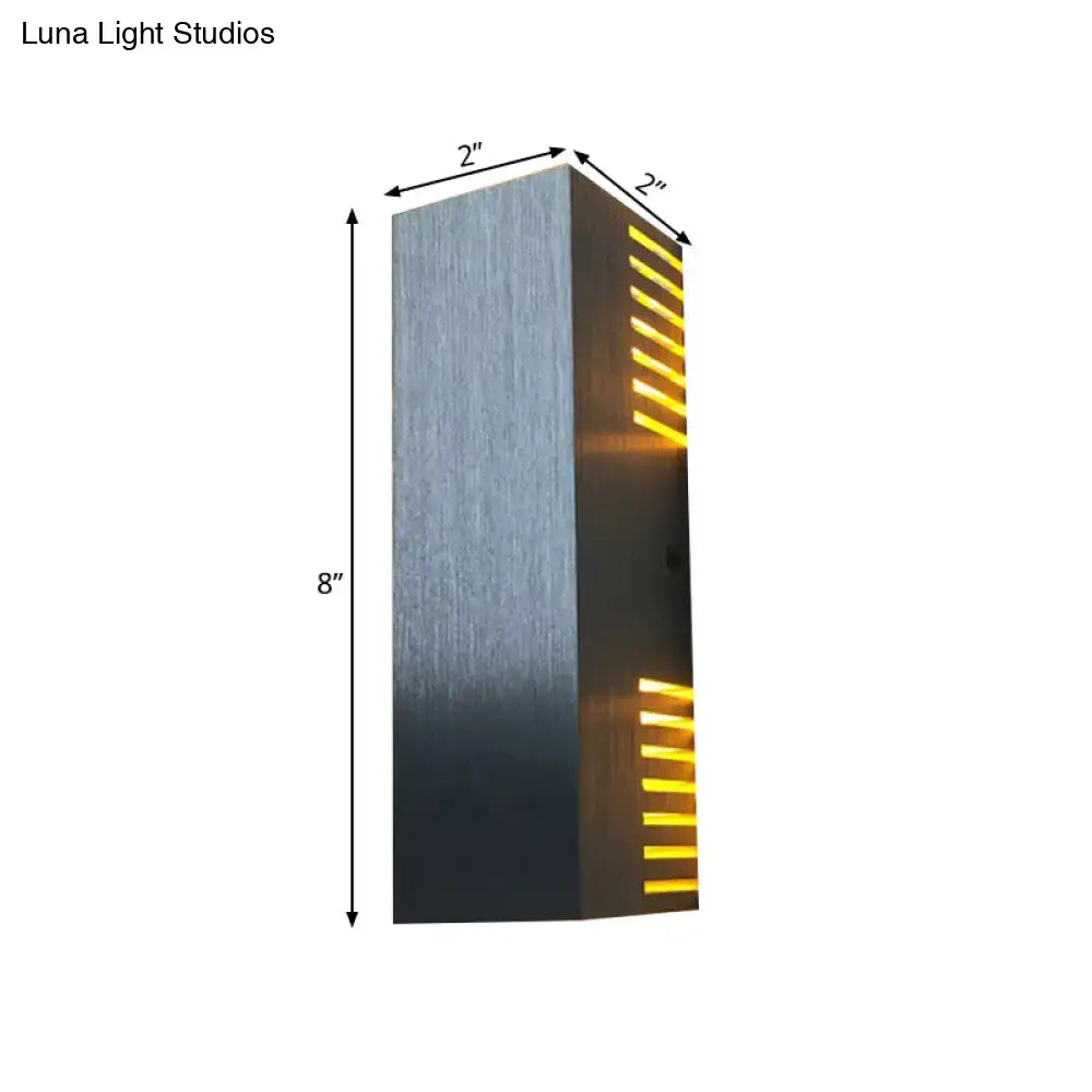 Modern brushed silver wall light warm white light bedroom sconce