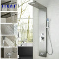 Modern chrome brass shower column with massage jets – bathroom