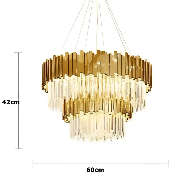 Modern chrome crystal oval led chandelier dining room light