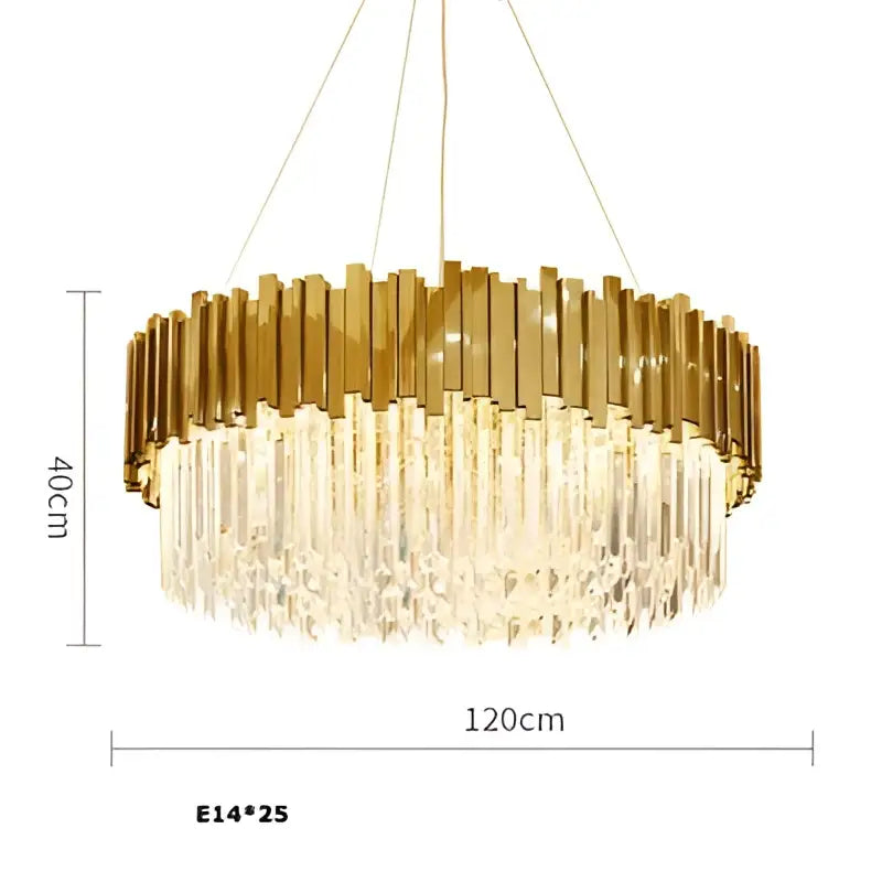 Modern chrome crystal oval led chandelier dining room light