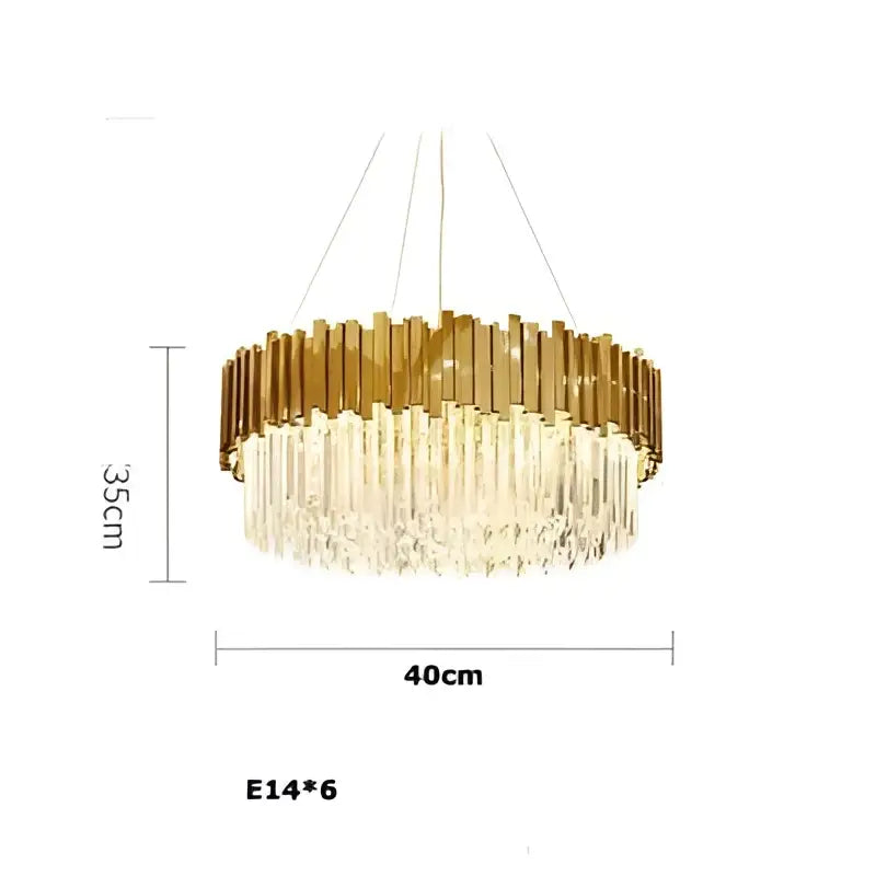 Modern chrome crystal oval led chandelier dining room light