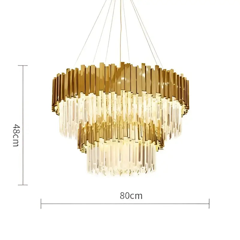 Modern chrome crystal oval led chandelier dining room light