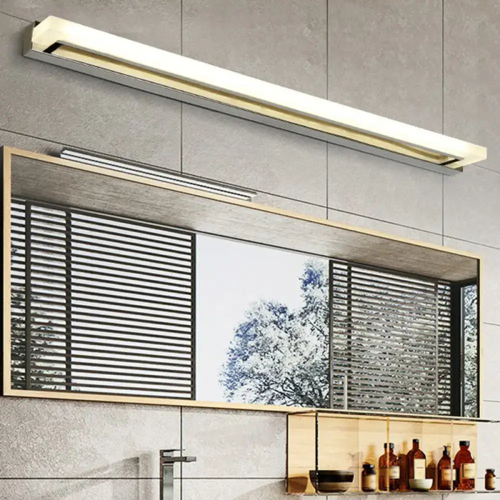 Modern chrome led sconce light bathroom acrylic fixture
