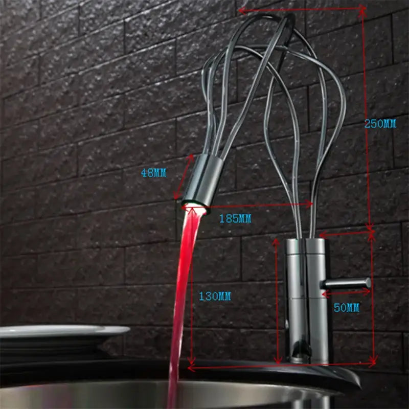 DecorBites™ LED Waterfall Bathroom Faucet Chrome Basin Mixer Tap Single Handle