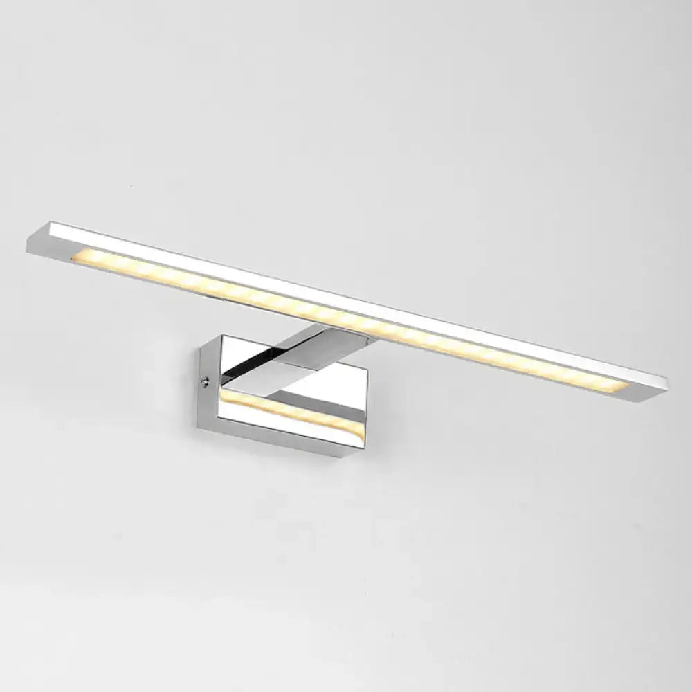 Modern chrome rectangle led bathroom vanity light