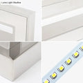 Modern chrome rectangular led sconce bathroom wall light