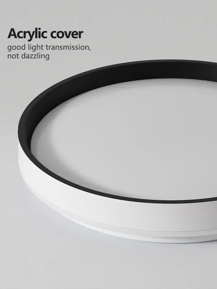 Modern circular black & white led ceiling lamp for bedroom