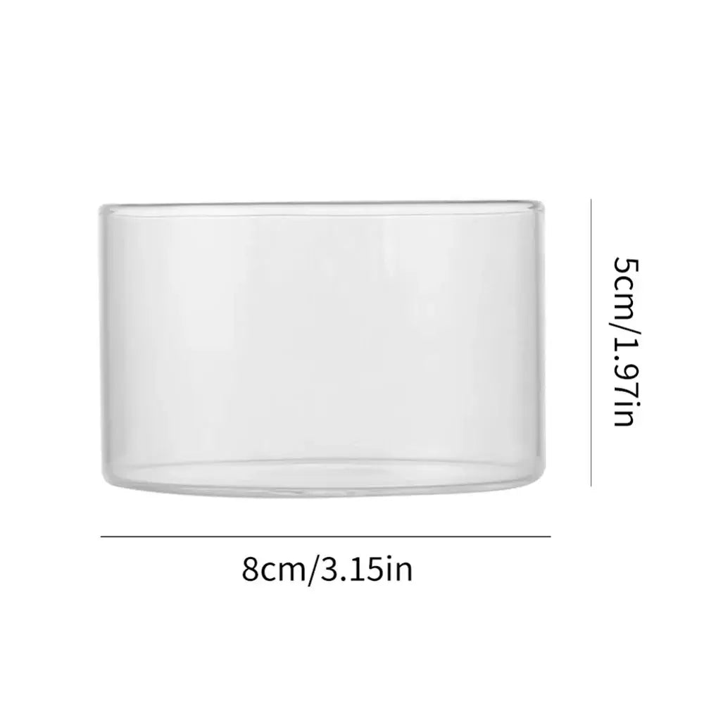 DecorBites™ Glass Cup Set for Tea Juice Milk Ice Cream Pudding - Heat Resistant High Borosilicate Drinkware