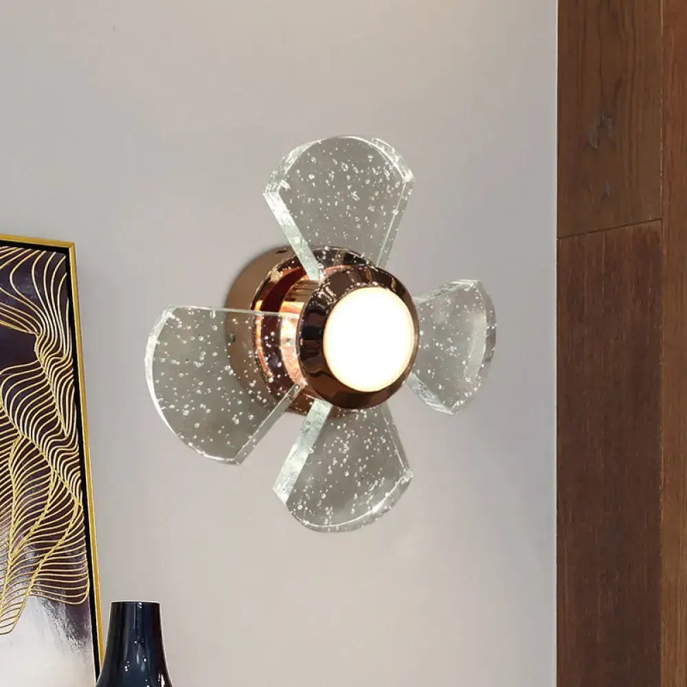 Modern copper starburst glass wall sconce corridor 60w bulb wattage