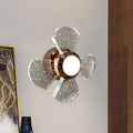 Modern copper starburst glass wall sconce corridor 60w bulb wattage