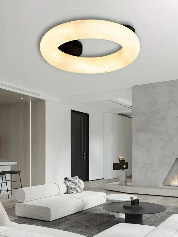 DecorBites™ Elegant Alabaster Marble Ceiling Chandelier for Living Room Bedroom