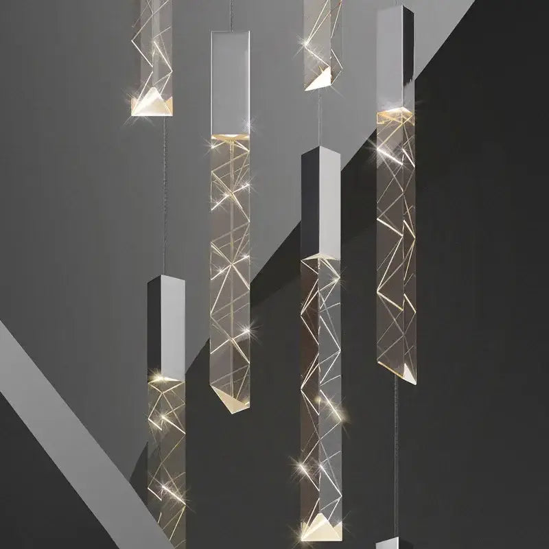 DecorBites™ Crystal Glass LED Pendant Light: Modern Nordic Restaurant Hallway Lighting