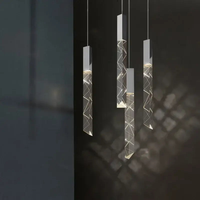 DecorBites™ Crystal Glass LED Pendant Light: Modern Nordic Restaurant Hallway Lighting