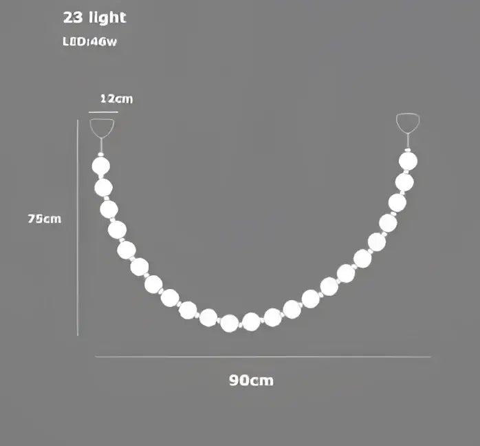 DecorBites™ Glass Gold Pendant Light for Living Room Luxury Bubble Necklace