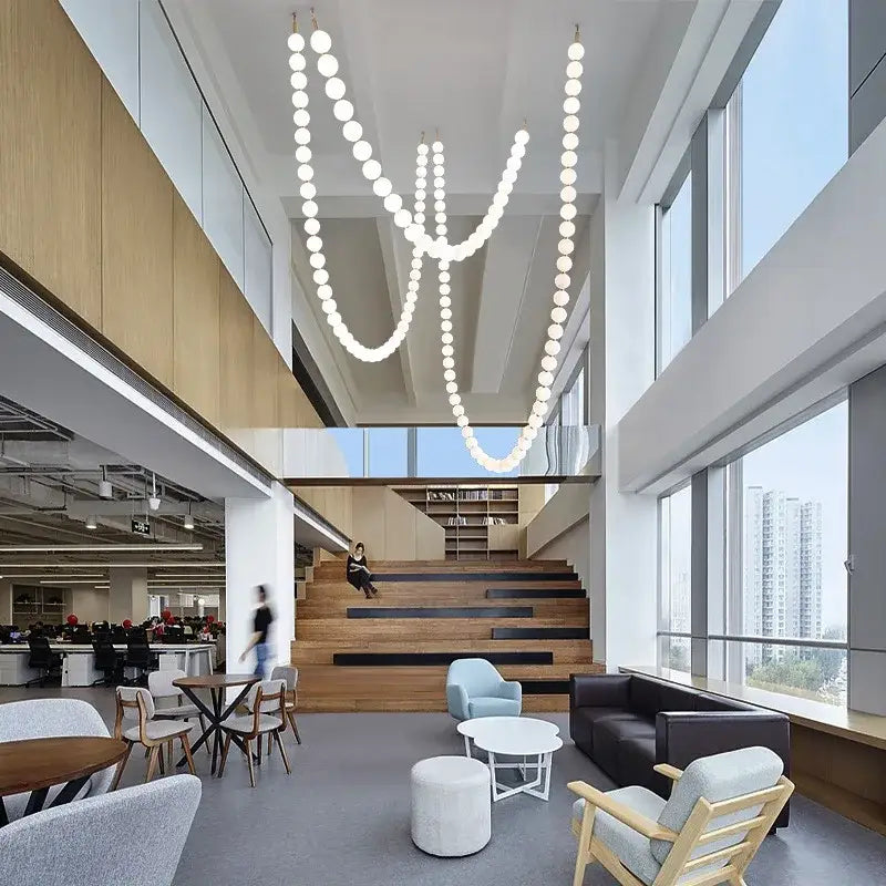 DecorBites™ Glass Gold Pendant Light for Living Room Luxury Bubble Necklace