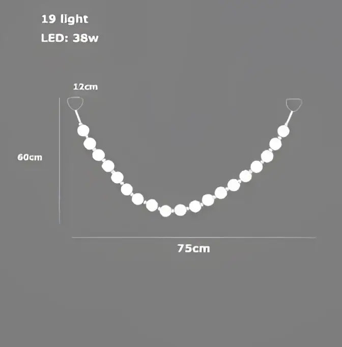 DecorBites™ Glass Gold Pendant Light for Living Room Luxury Bubble Necklace