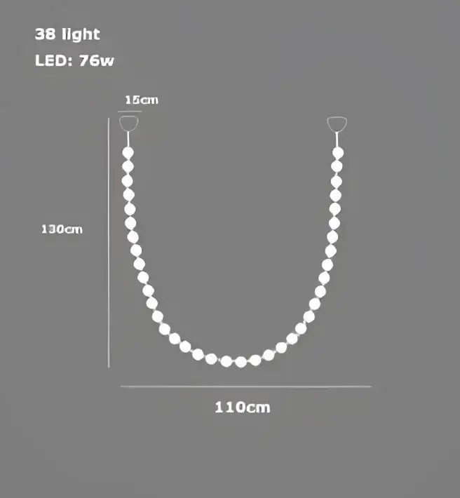 DecorBites™ Glass Gold Pendant Light for Living Room Luxury Bubble Necklace