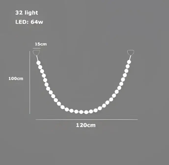 DecorBites™ Glass Gold Pendant Light for Living Room Luxury Bubble Necklace