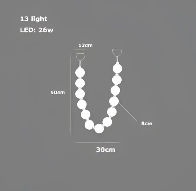 DecorBites™ Glass Gold Pendant Light for Living Room Luxury Bubble Necklace