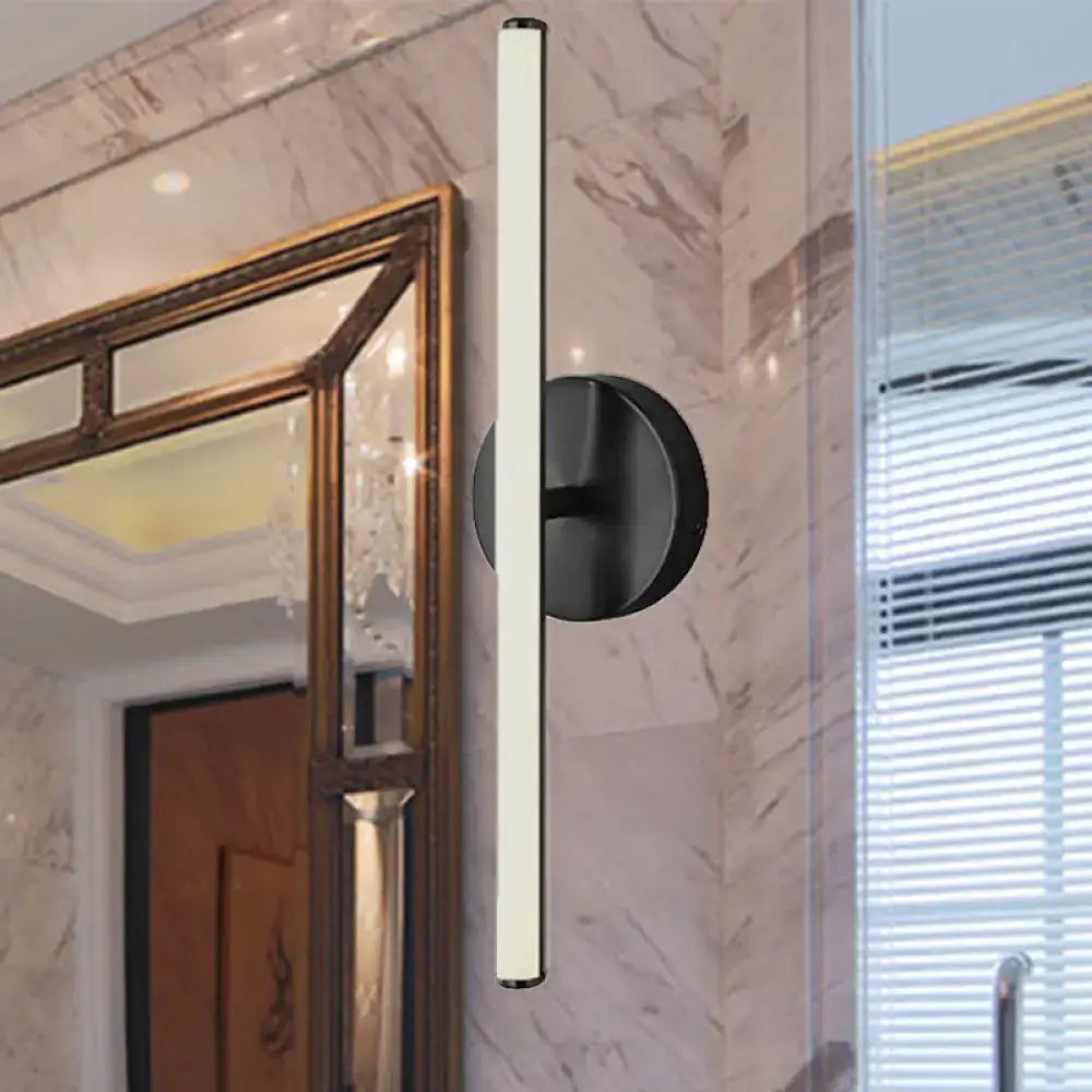 Modern gold & black minimalist wall sconce bathroom light