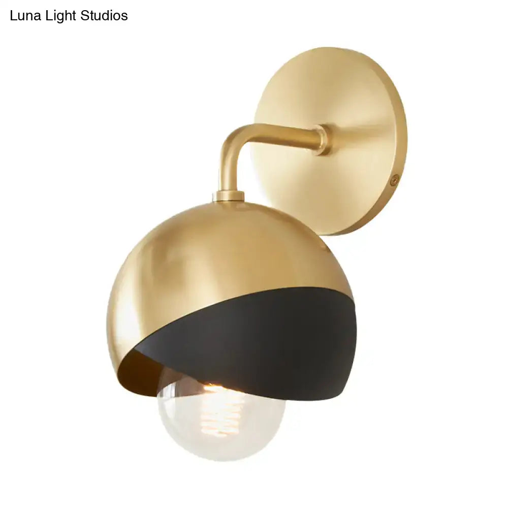 DecorBites™ Modern Gold LED Wall Sconce - Metal Global Light Fixture for Study Room
