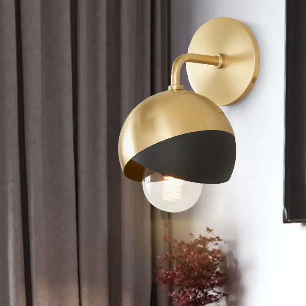 DecorBites™ Modern Gold LED Wall Sconce - Metal Global Light Fixture for Study Room
