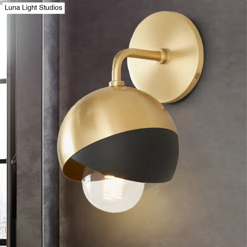 DecorBites™ Modern Gold LED Wall Sconce - Metal Global Light Fixture for Study Room