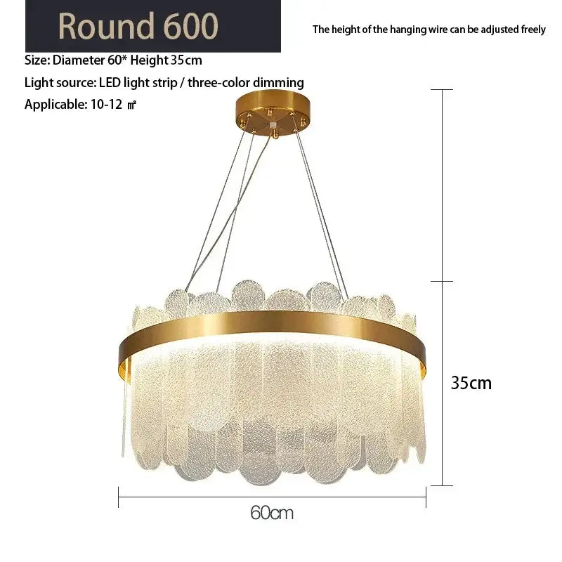 Modern gold cloud crystal led chandelier living room ceiling lamp