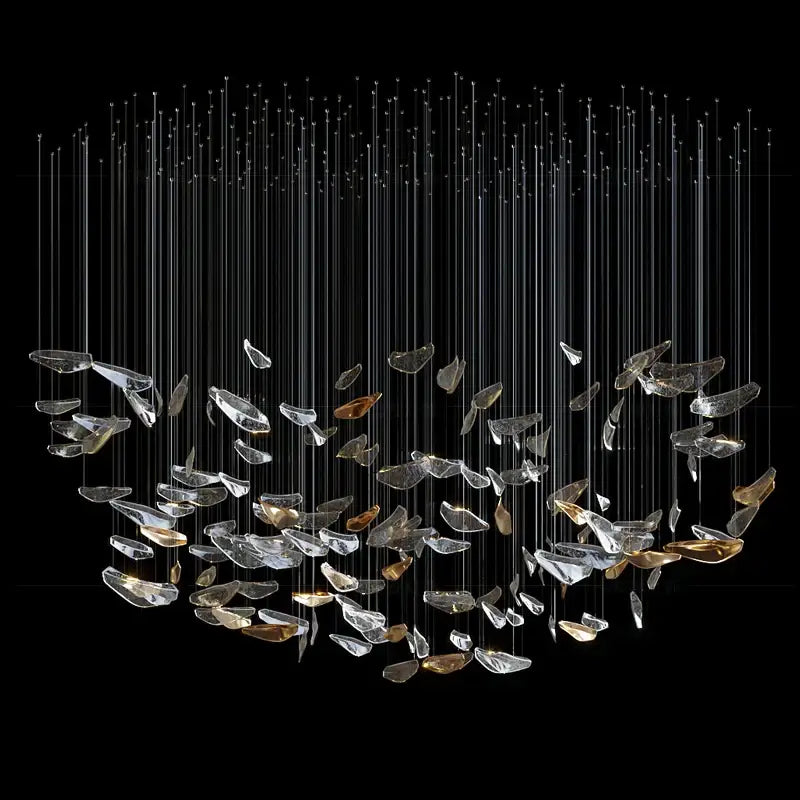 Modern gold crystal pendant chandelier for dining room decor