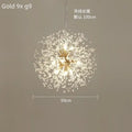Modern gold dandelion crystal ceiling lamp for dining room