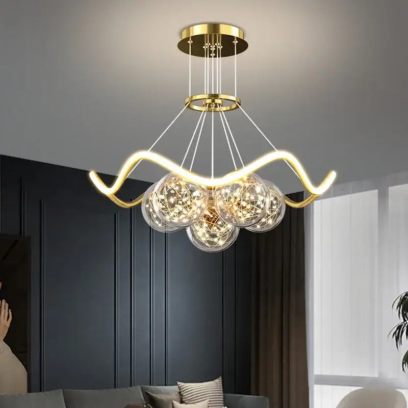 DecorBites™ Bubble Chandeliers: Modern Dimmable LED Pendant Lights for Home Decor