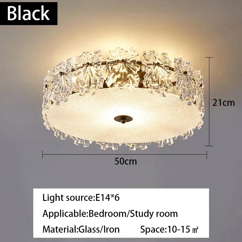 Modern gold decorbites crystal glass maple leaf living room chandelier