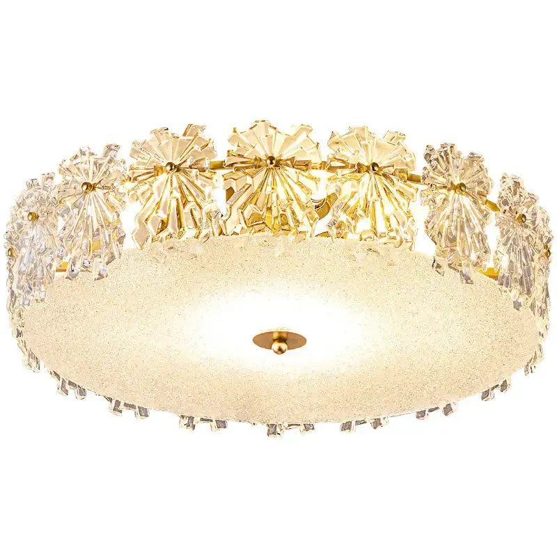 Modern gold decorbites crystal glass maple leaf living room chandelier