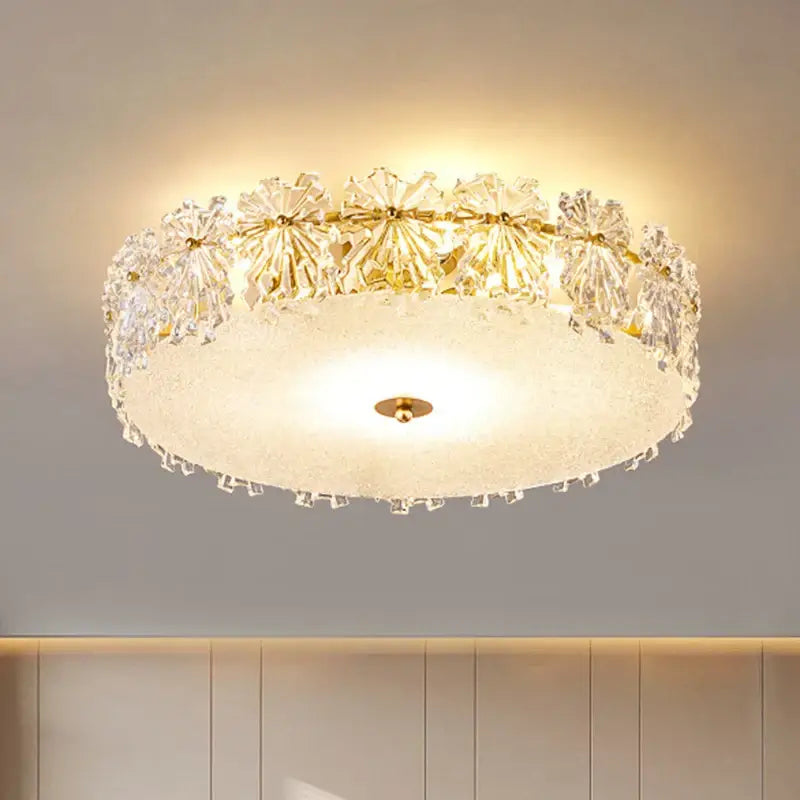 Modern gold decorbites crystal glass maple leaf living room chandelier