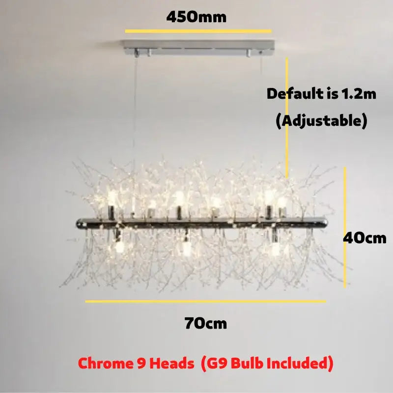 Modern gold decorbites dandelion led chandelier living room light