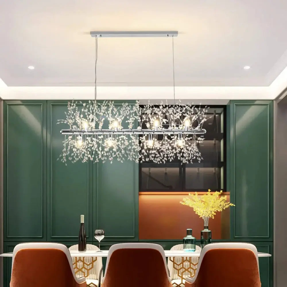 Modern gold decorbites dandelion led chandelier living room light