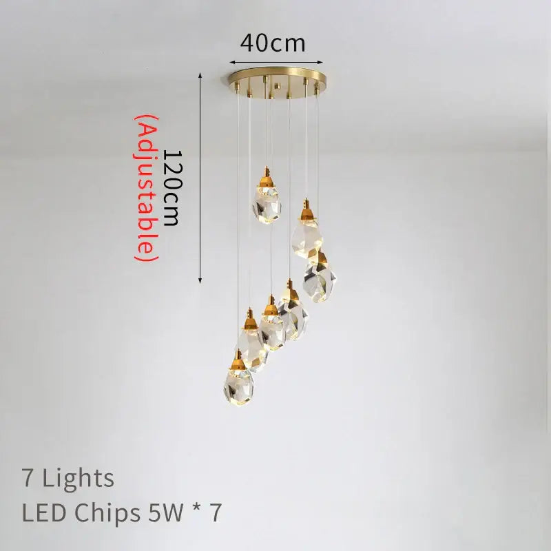 DecorBites™ Diamond Crystal LED Ceiling Chandelier for Home Decor