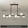 Modern gold glass balls chandelier for dining room