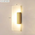 DecorBites™ Gold Minimalist LED Wall Sconce for Hallway - Rectangular Acrylic Design
