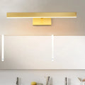Modern gold slim rectangle vanity lighting bathroom wall light