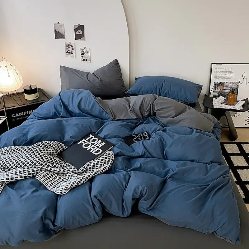 DecorBites™ Cotton Bed Sets Comforter Cover Set with Corner Ties