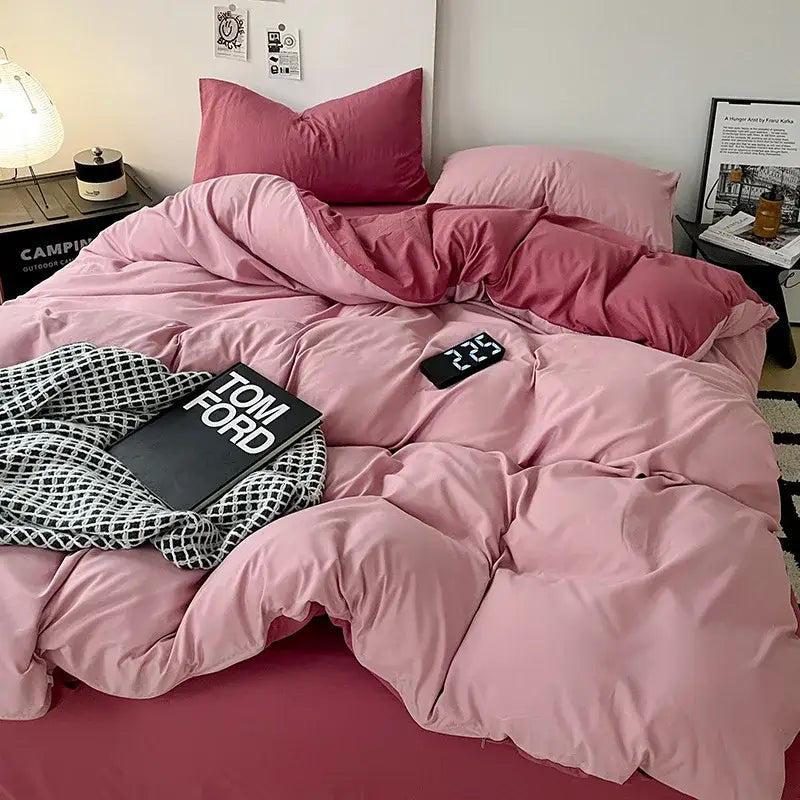 DecorBites™ Cotton Bed Sets Comforter Cover Set with Corner Ties