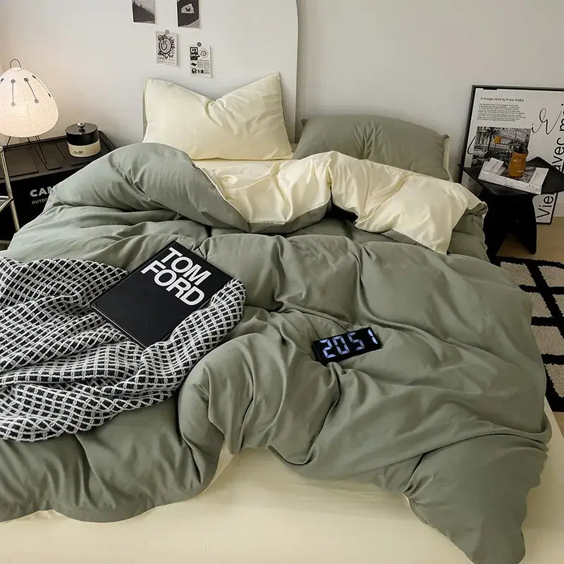 DecorBites™ Cotton Bed Sets Comforter Cover Set with Corner Ties