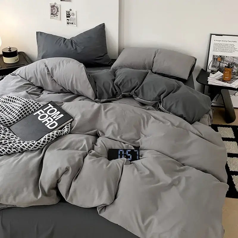 DecorBites™ Cotton Bed Sets Comforter Cover Set with Corner Ties